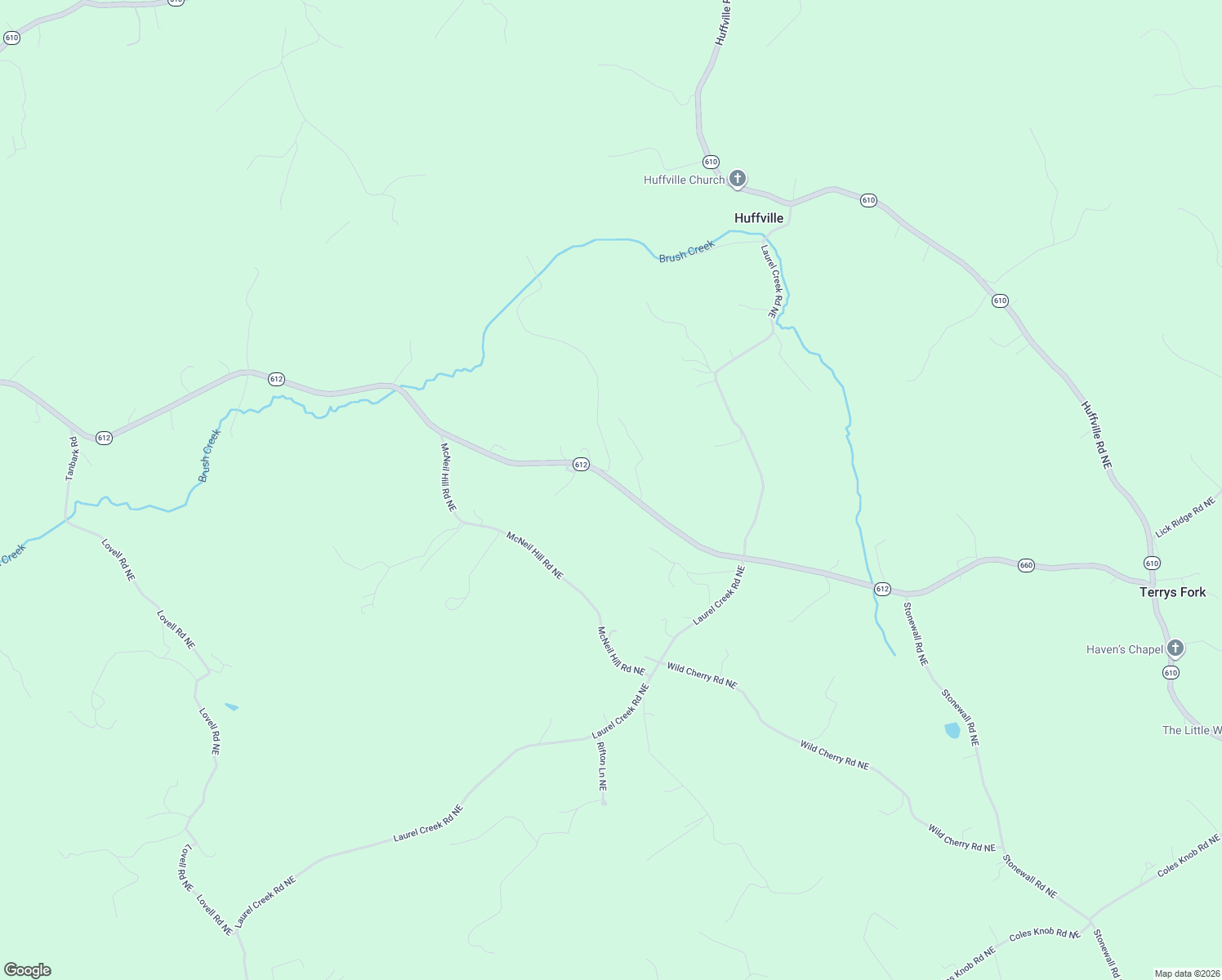 map of restaurants, bars, coffee shops, grocery stores, and more near 4341-4421 Daniels Run Road Northeast in Pilot