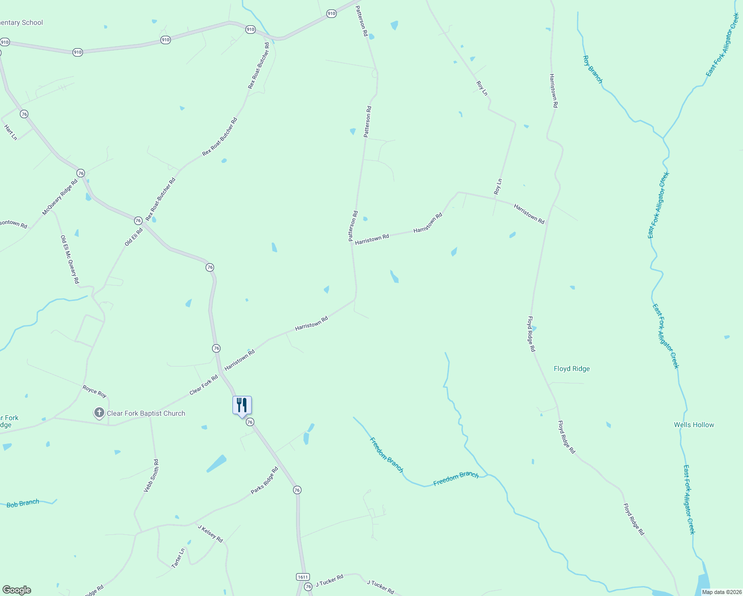 map of restaurants, bars, coffee shops, grocery stores, and more near 732 Harristown Road in Russell Springs
