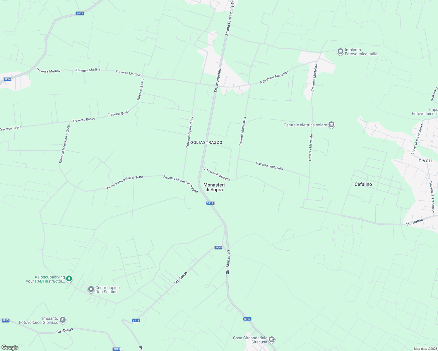 map of restaurants, bars, coffee shops, grocery stores, and more near in Libero consorzio comunale di Siracusa