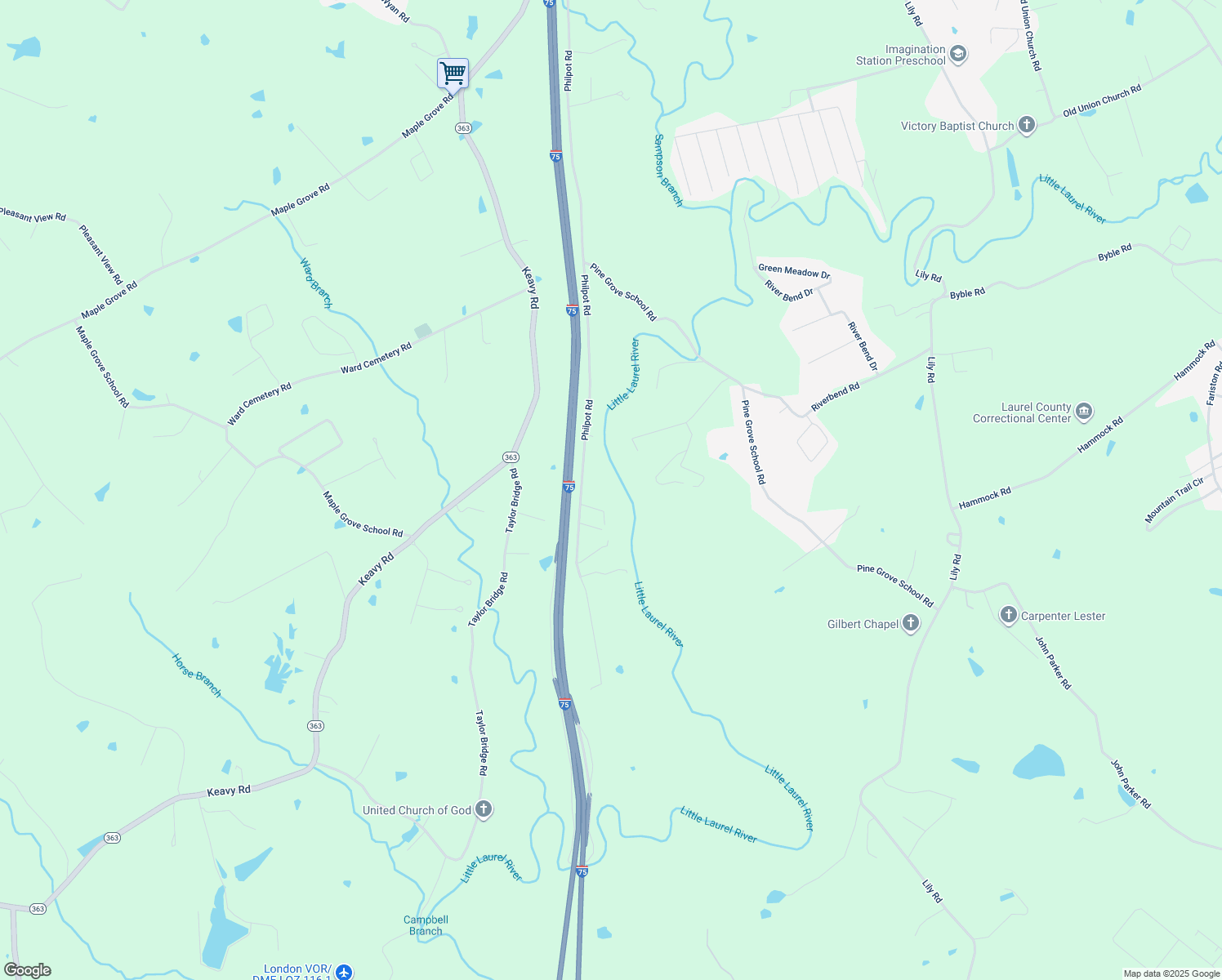 map of restaurants, bars, coffee shops, grocery stores, and more near 2528 Philpot Road in London