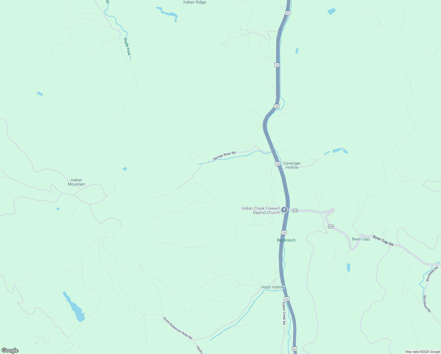 map of restaurants, bars, coffee shops, grocery stores, and more near 8058 George Riner Road in Pound