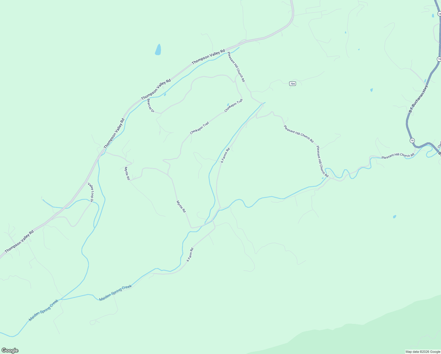 map of restaurants, bars, coffee shops, grocery stores, and more near 6 Farms Road in Tazewell