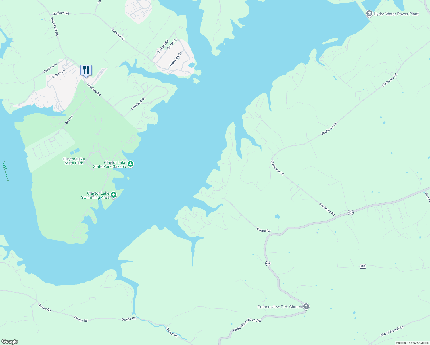 map of restaurants, bars, coffee shops, grocery stores, and more near 4450 Martin Road in Radford