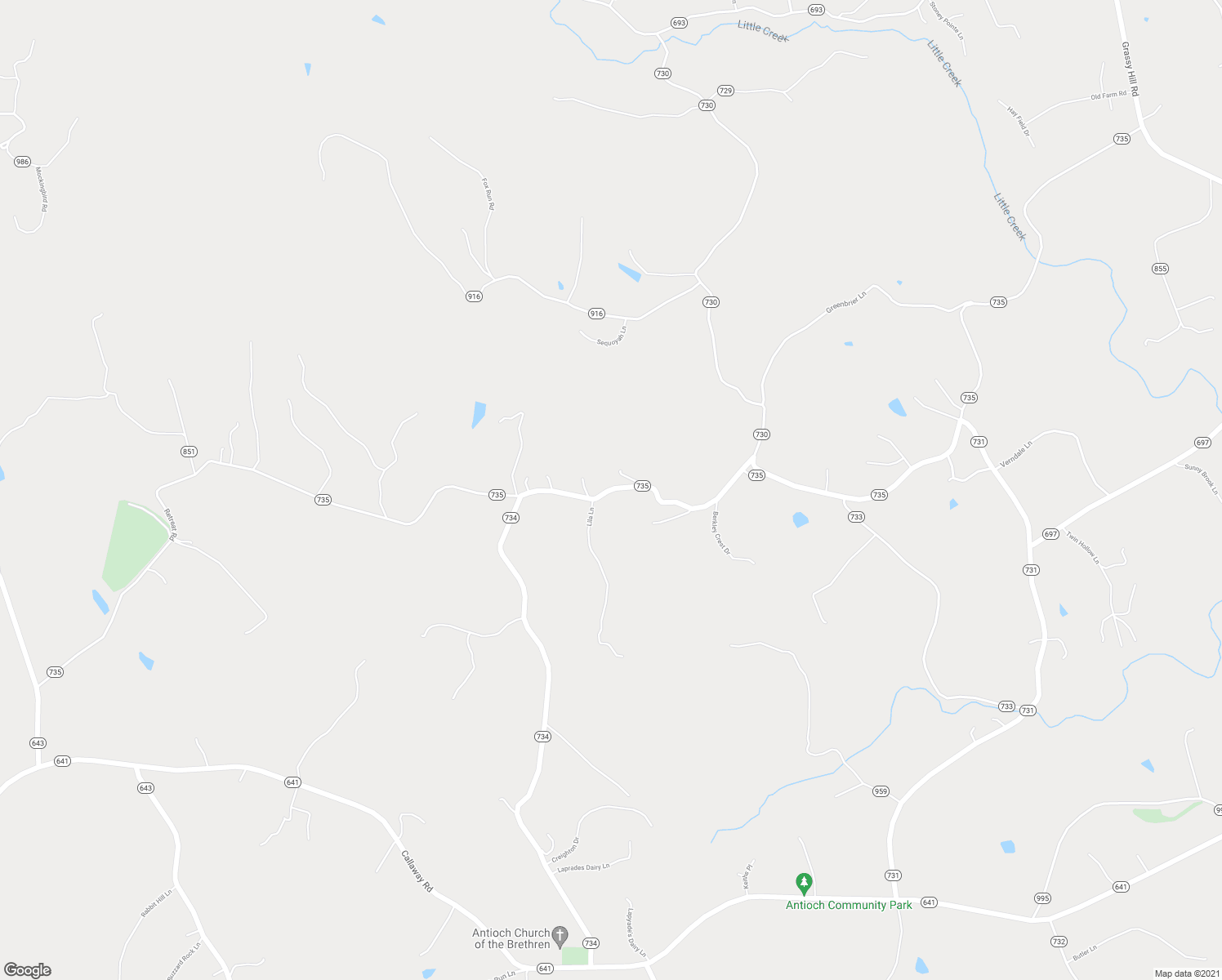 map of restaurants, bars, coffee shops, grocery stores, and more near Retreat Road in Boones Mill