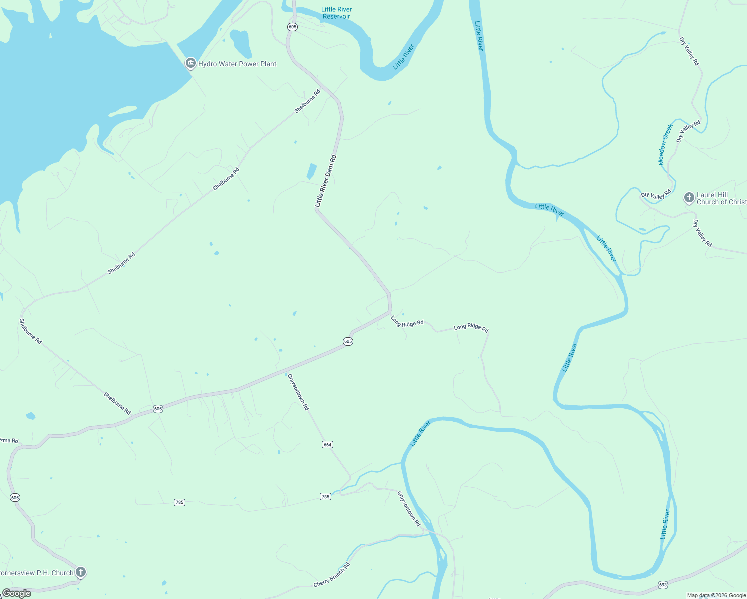 map of restaurants, bars, coffee shops, grocery stores, and more near 4497 Maple Branch Road in Radford
