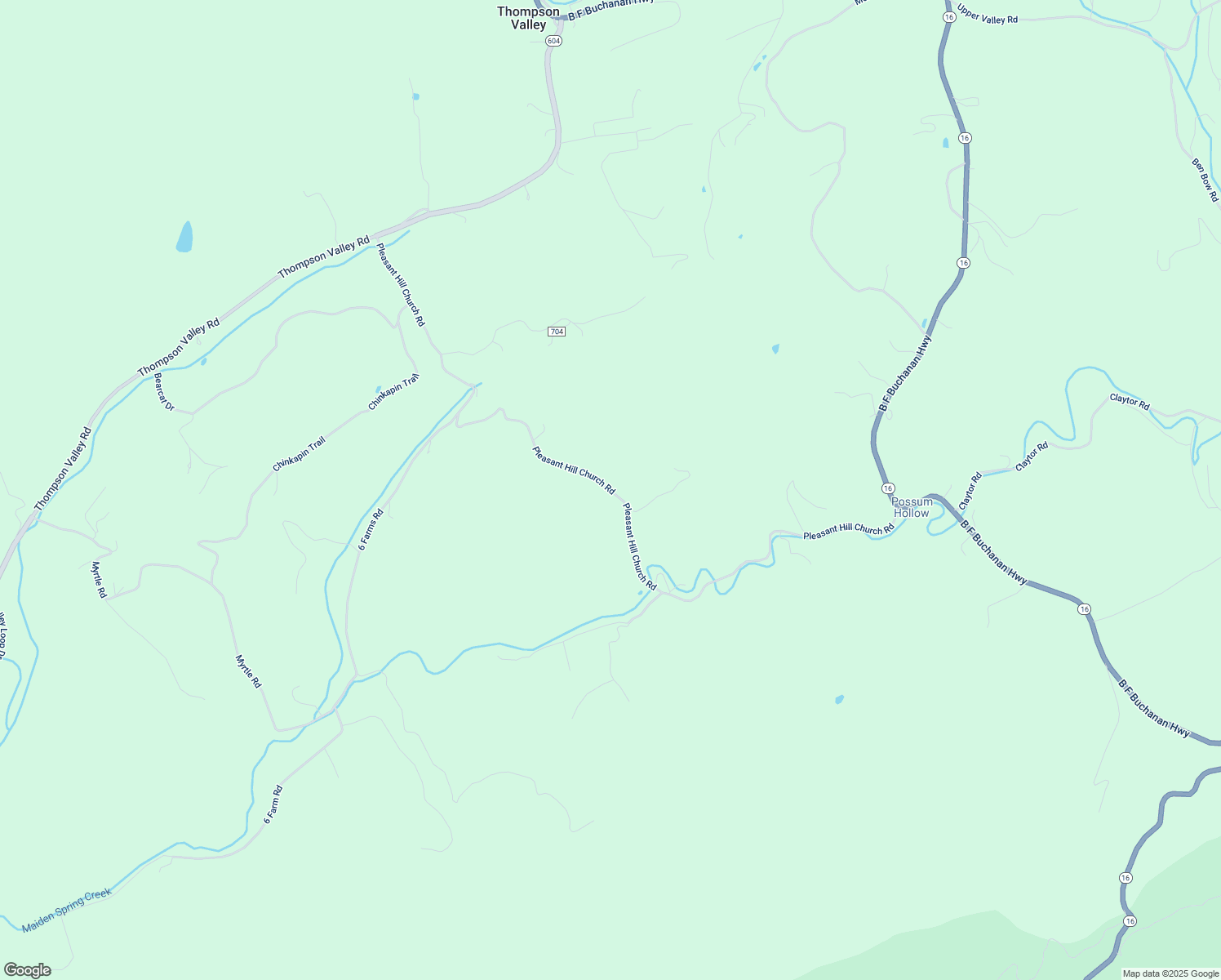 map of restaurants, bars, coffee shops, grocery stores, and more near Pleasant Hill Church Road in Tazewell County