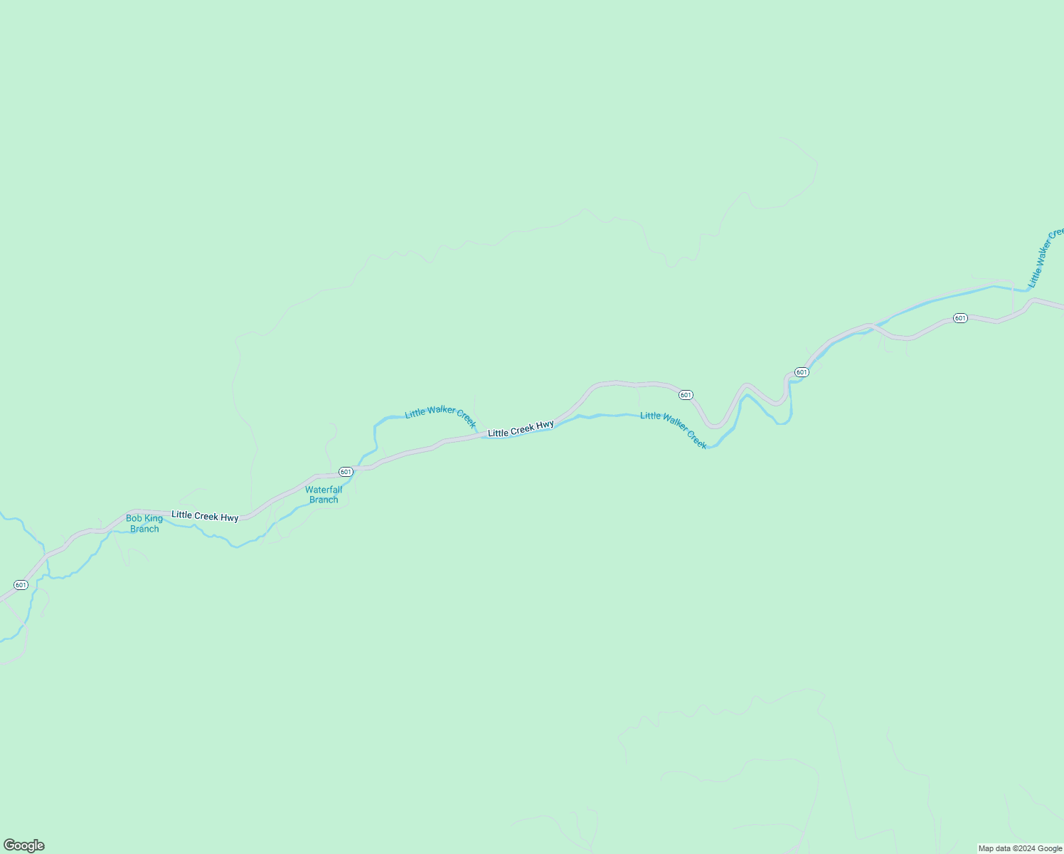 map of restaurants, bars, coffee shops, grocery stores, and more near Little Creek Highway in Bland County