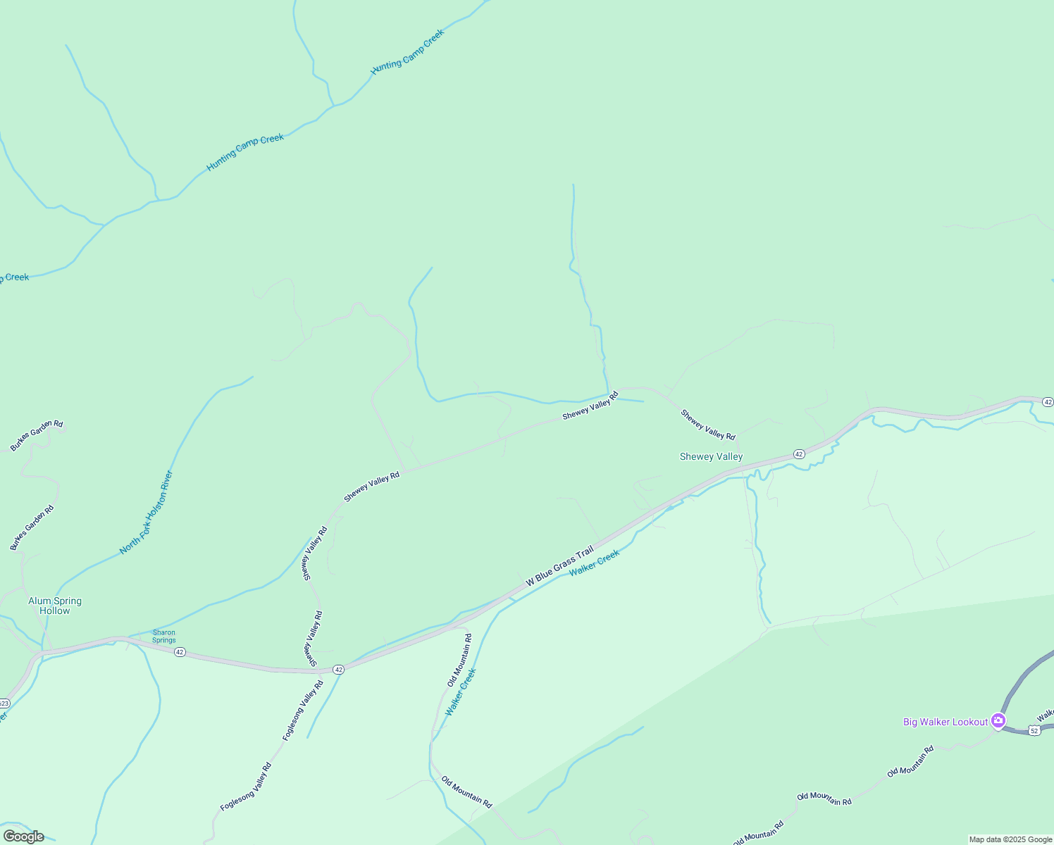 map of restaurants, bars, coffee shops, grocery stores, and more near 1290-1902 Shewey Valley Road in Bland