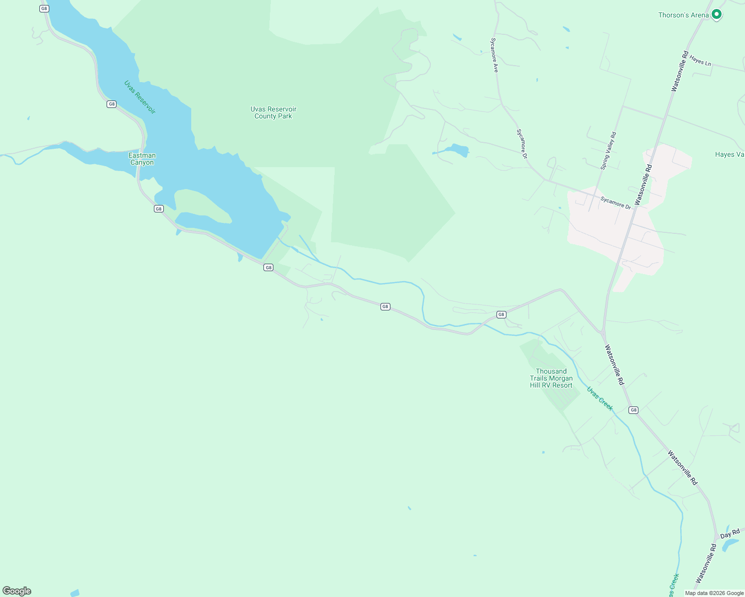 map of restaurants, bars, coffee shops, grocery stores, and more near 13550 Uvas Road in Morgan Hill
