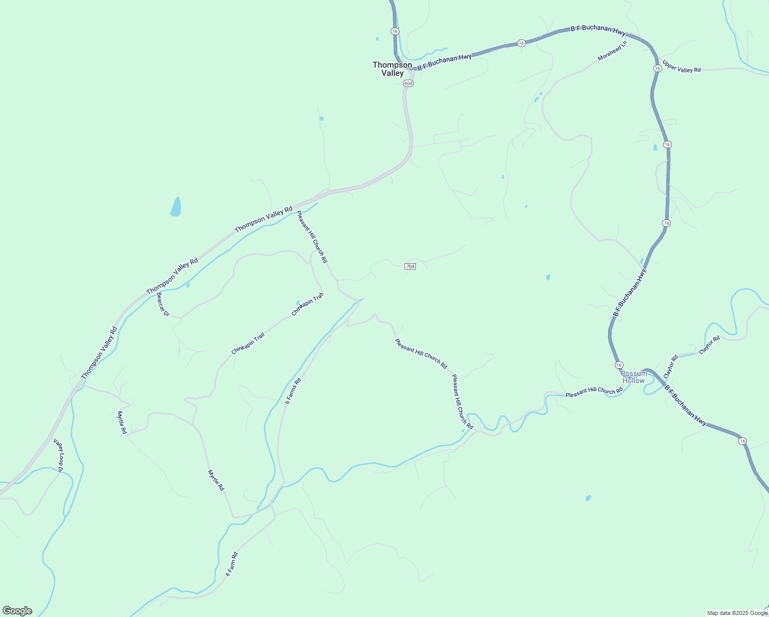 map of restaurants, bars, coffee shops, grocery stores, and more near Pleasant Hill Church Road in Tazewell County
