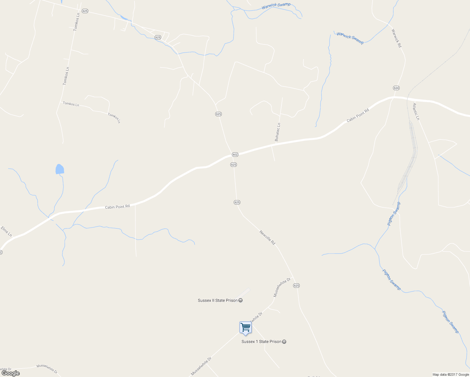 map of restaurants, bars, coffee shops, grocery stores, and more near 4188 Newville Road in Waverly