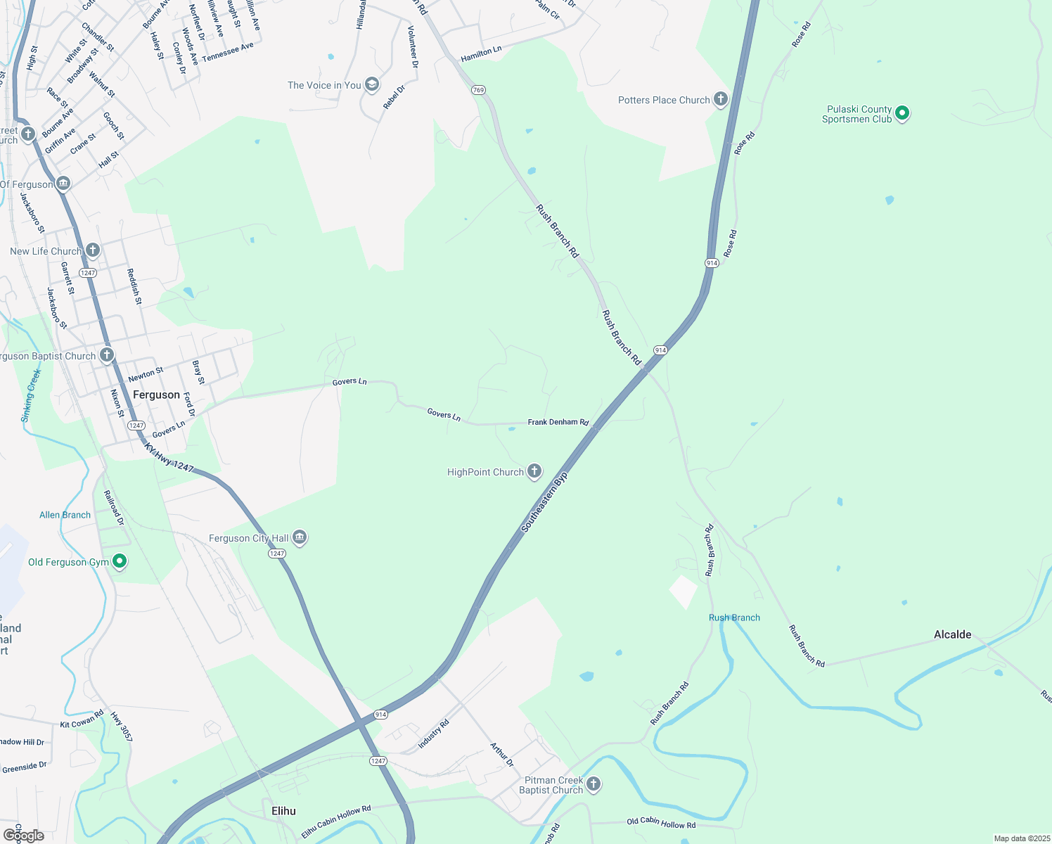 map of restaurants, bars, coffee shops, grocery stores, and more near Frank Denham Road in Somerset