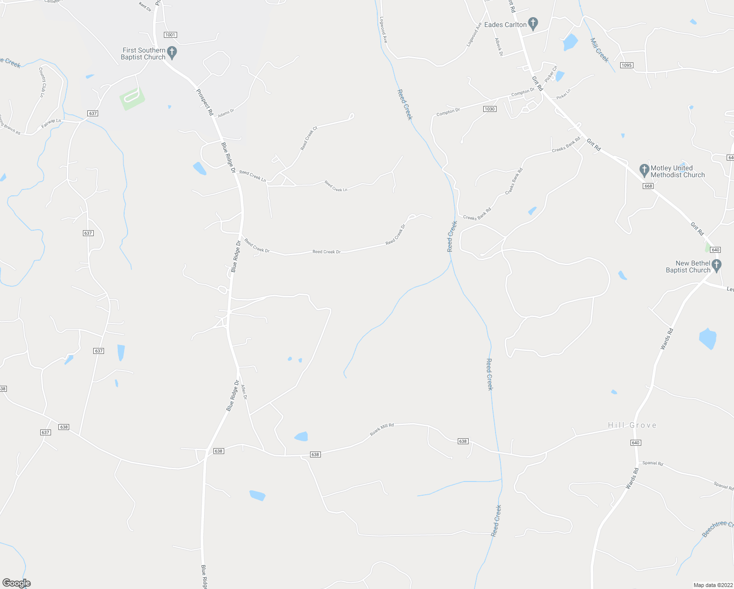 map of restaurants, bars, coffee shops, grocery stores, and more near 687 Reed Creek Drive in Hurt