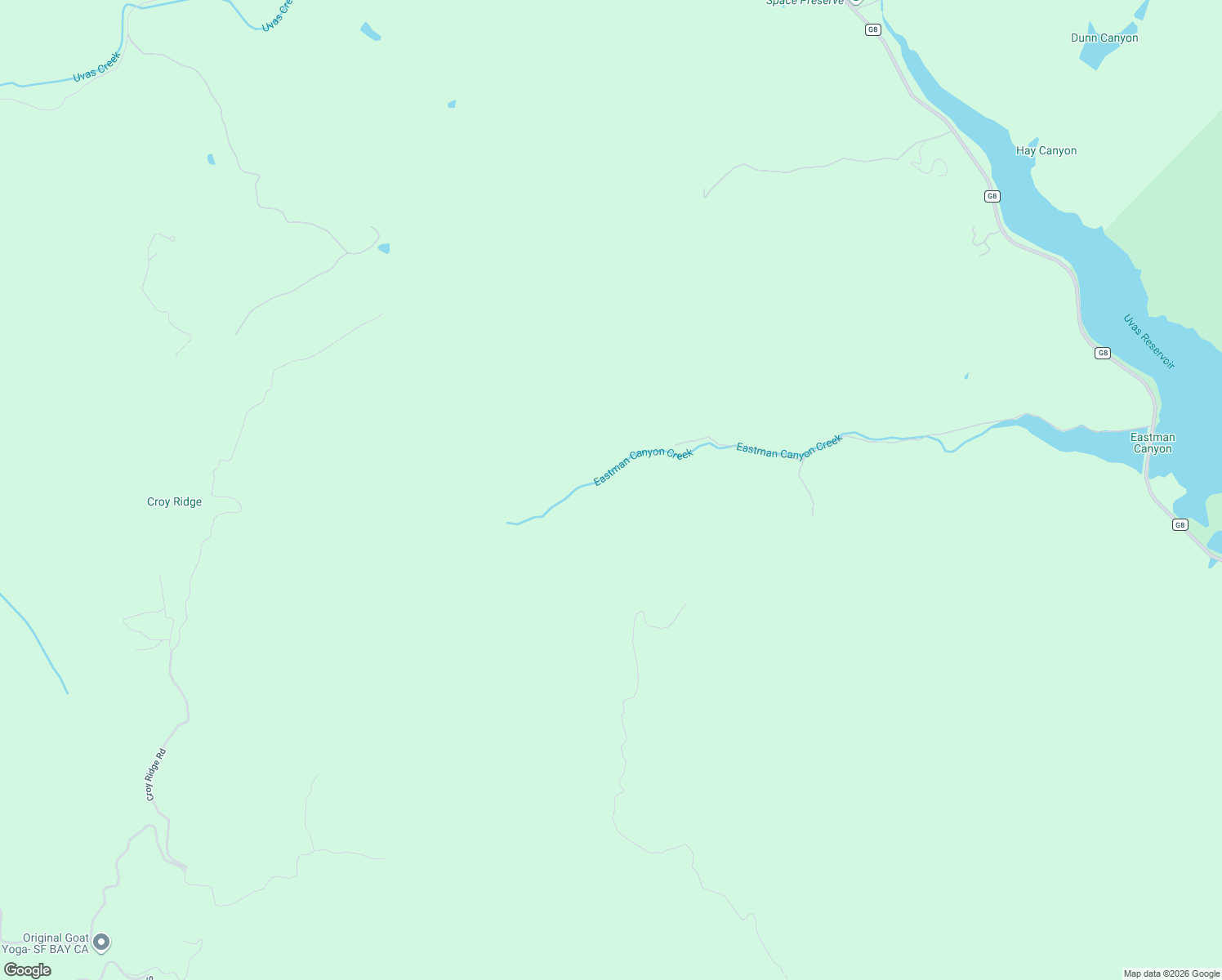 map of restaurants, bars, coffee shops, grocery stores, and more near Eastman Canyon Road in Morgan Hill