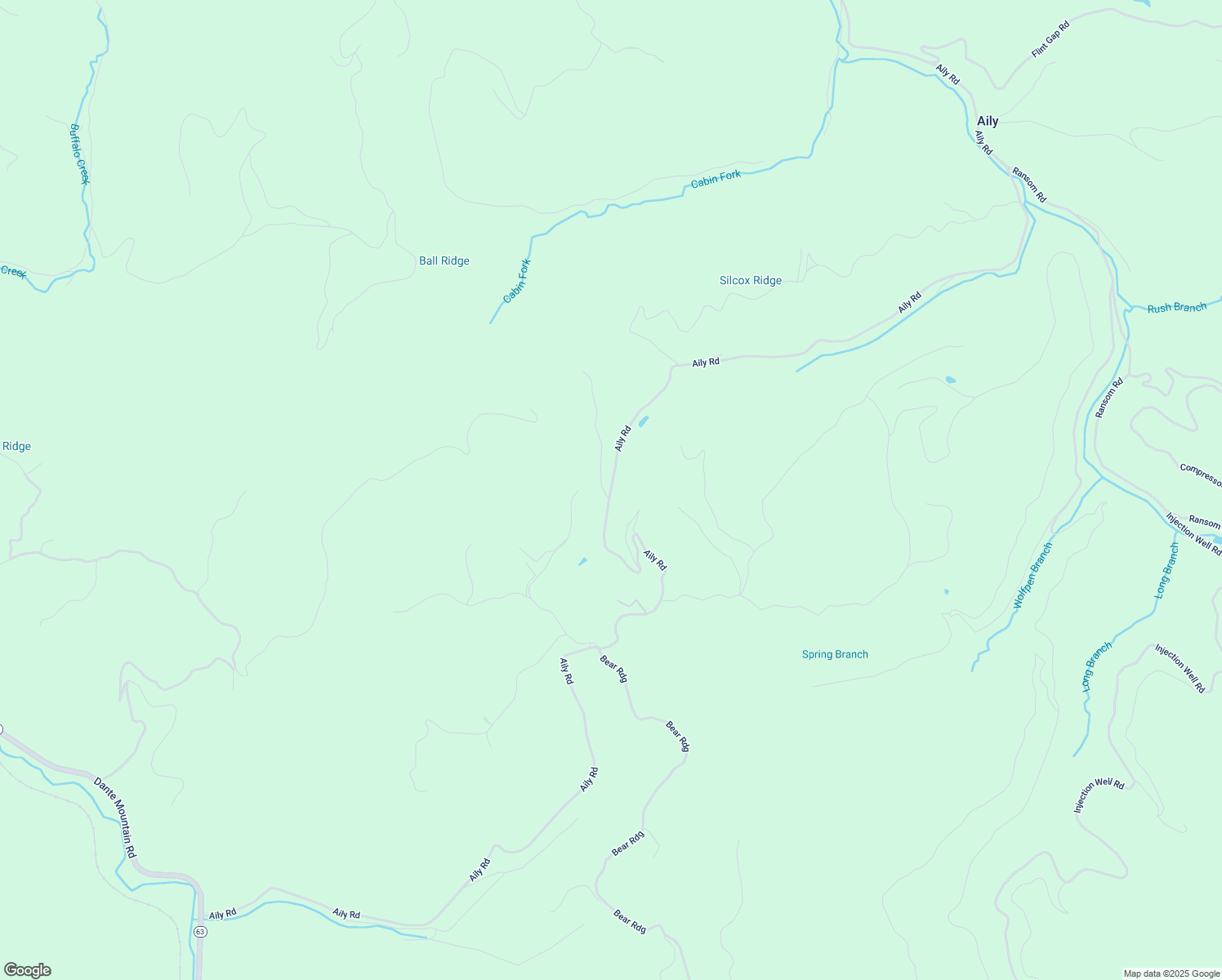 map of restaurants, bars, coffee shops, grocery stores, and more near State Route 604 in Dickenson County