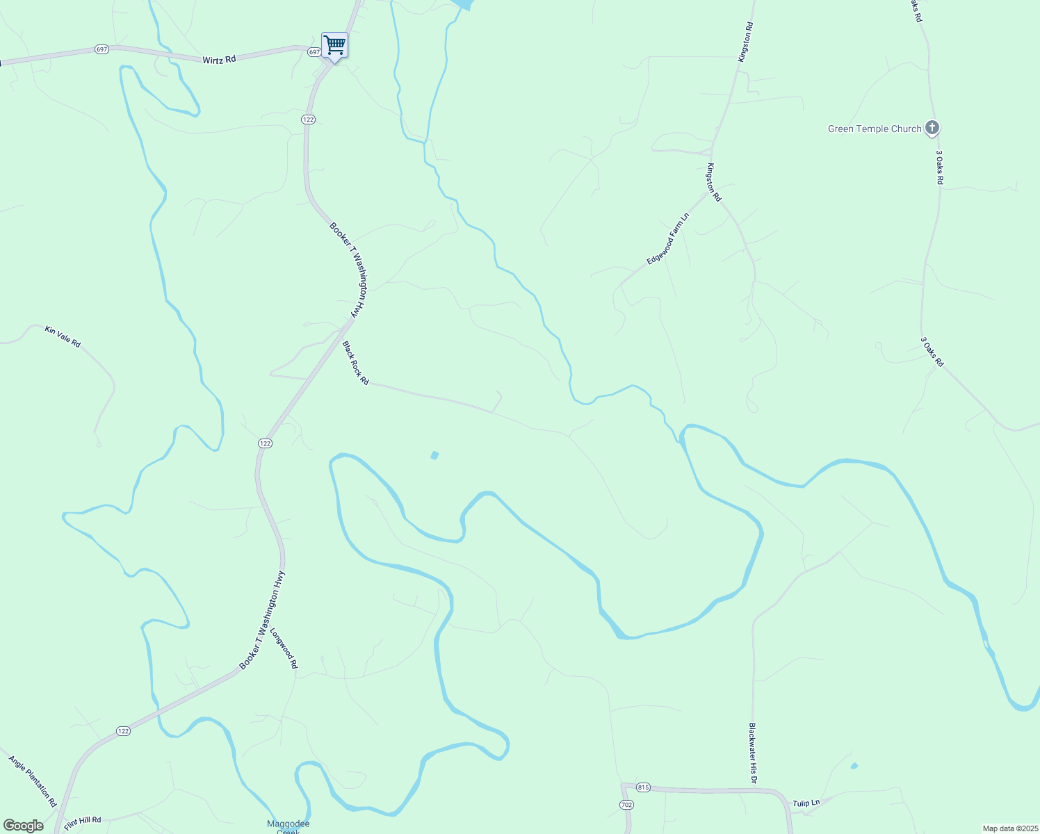 map of restaurants, bars, coffee shops, grocery stores, and more near 735 Black Rock Road in Rocky Mount