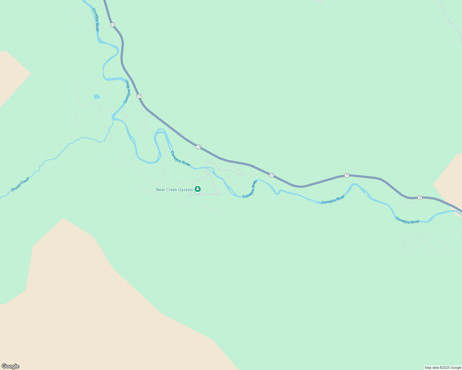 map of restaurants, bars, coffee shops, grocery stores, and more near 142 Wagon Train Drive in Antonito