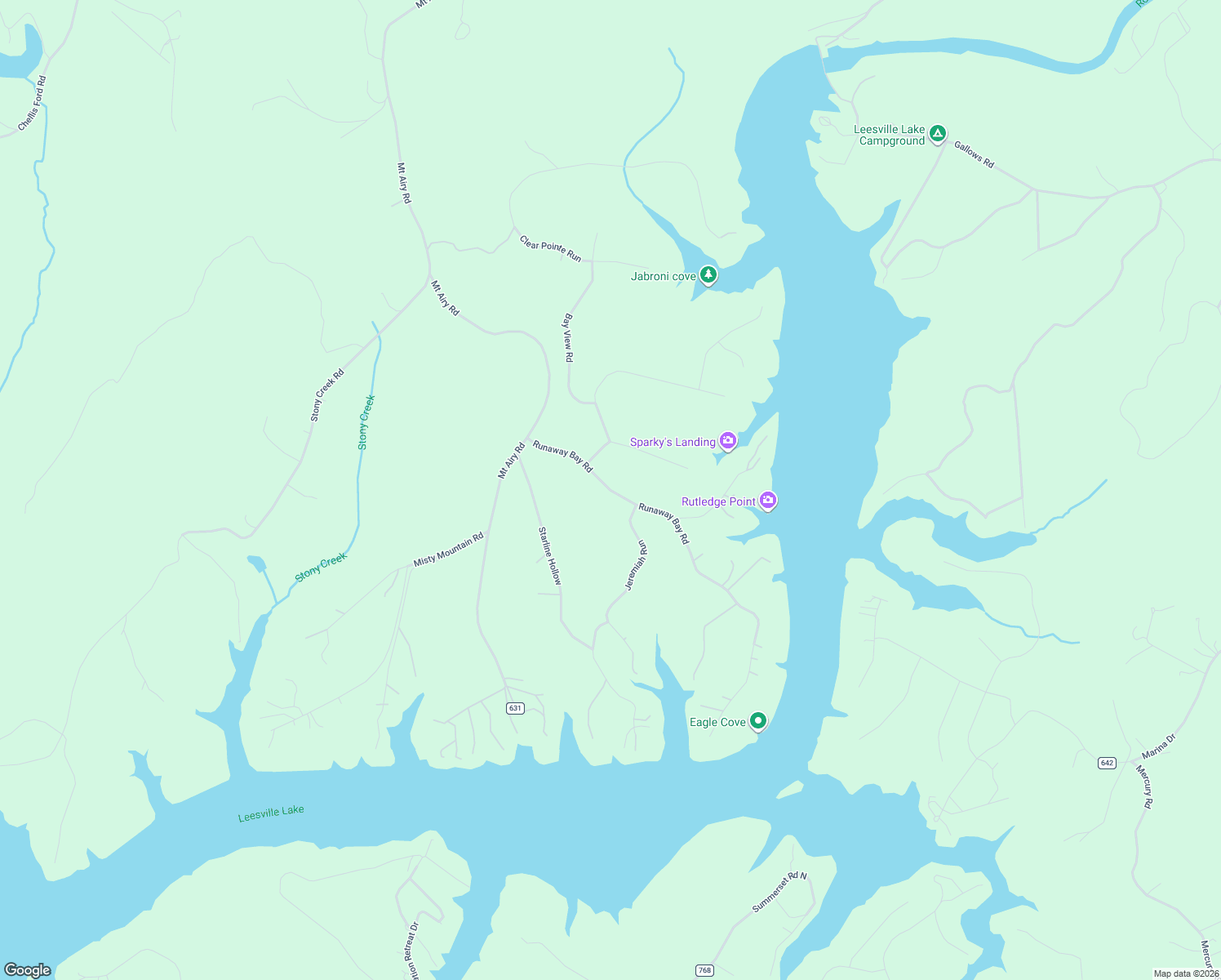 map of restaurants, bars, coffee shops, grocery stores, and more near Runaway Bay Road in Lynch Station