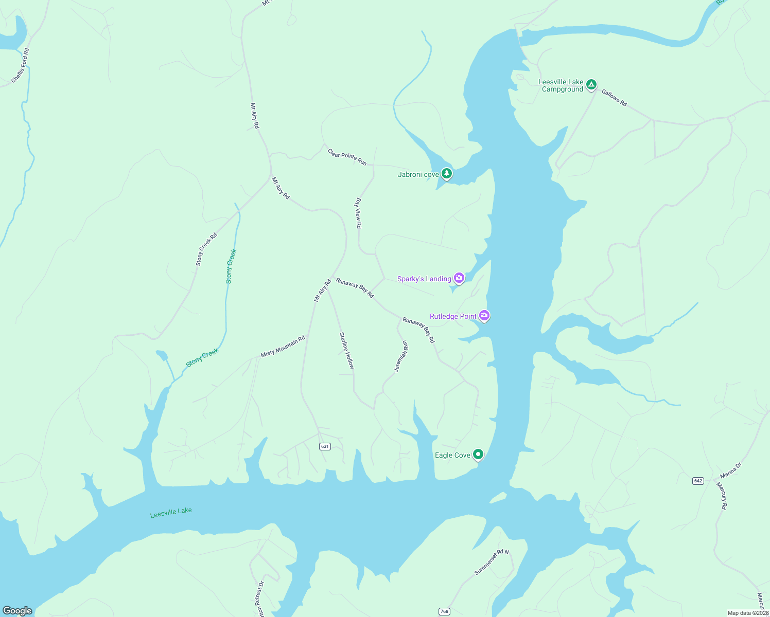 map of restaurants, bars, coffee shops, grocery stores, and more near Runaway Bay Road in Lynch Station
