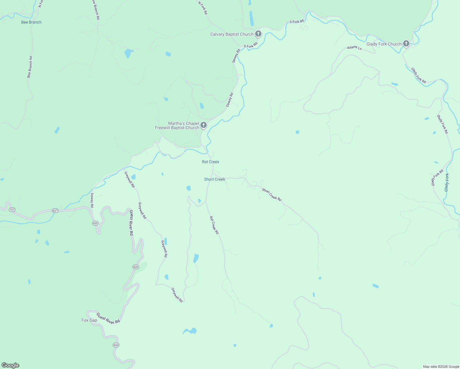map of restaurants, bars, coffee shops, grocery stores, and more near 6710-6724 Short Creek Road in Pound