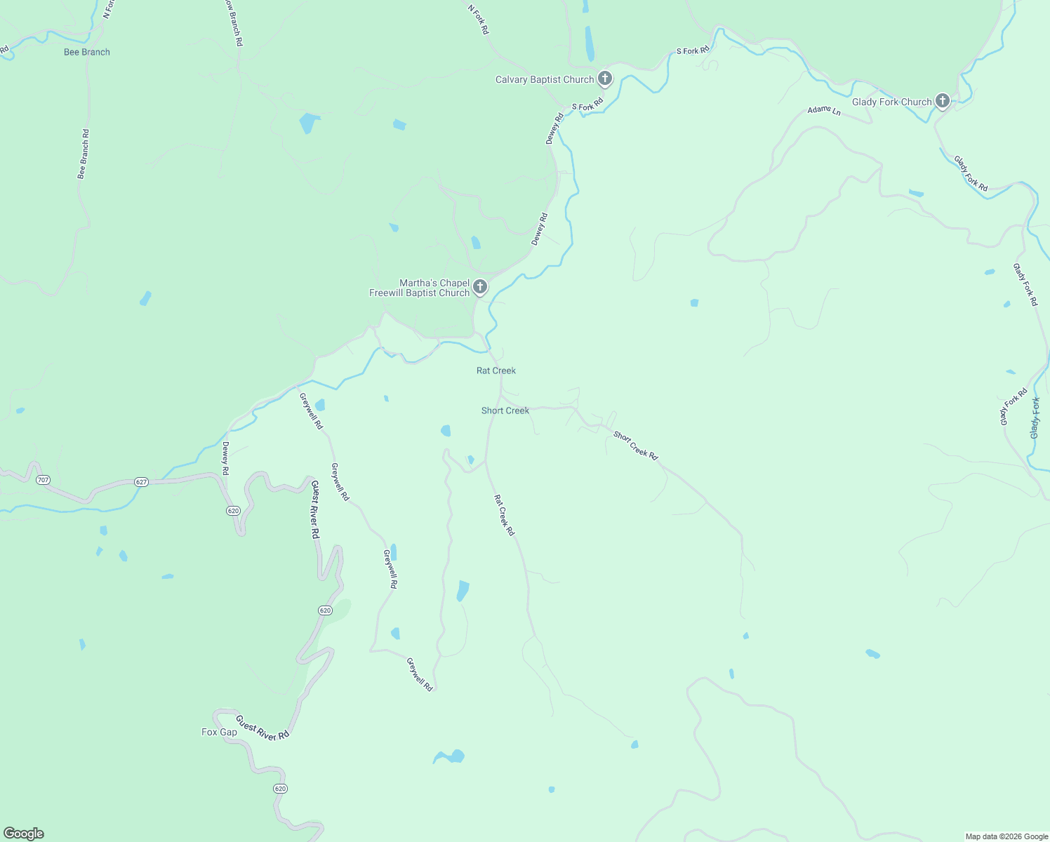 map of restaurants, bars, coffee shops, grocery stores, and more near 6710 Short Creek Road in Pound