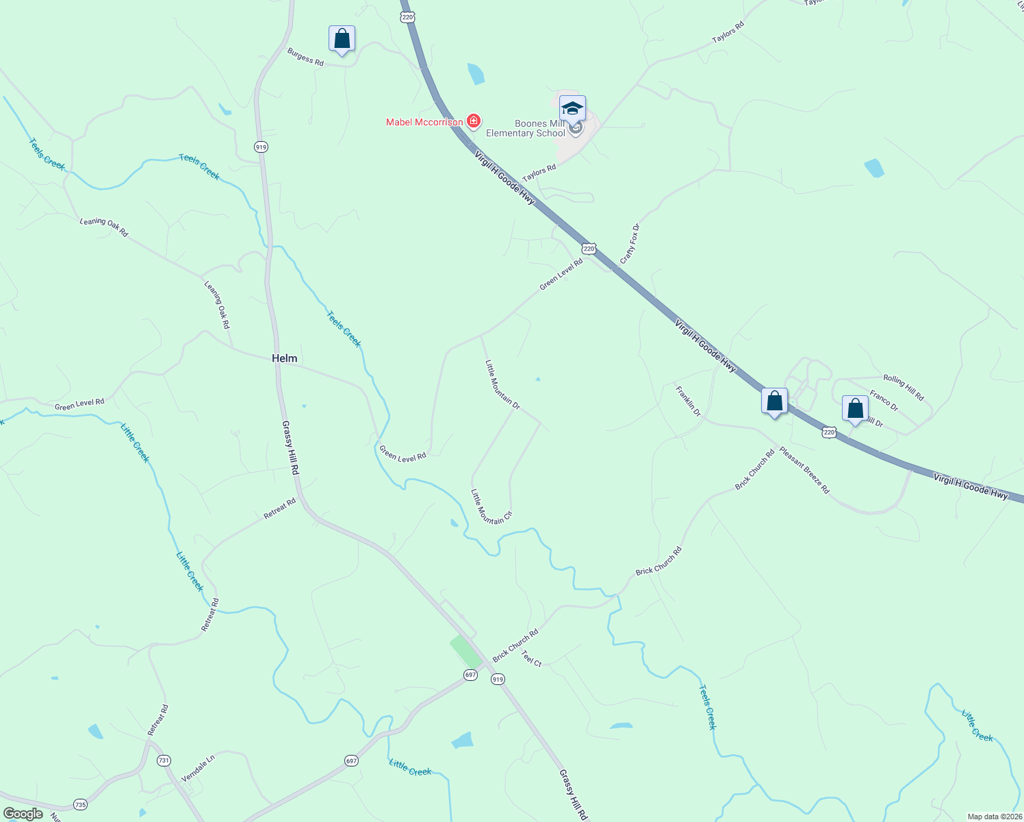map of restaurants, bars, coffee shops, grocery stores, and more near 792 Little Mountain Cir in Rocky Mt