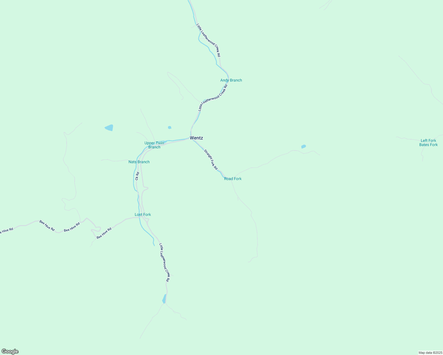 map of restaurants, bars, coffee shops, grocery stores, and more near Straight Fork Road in Cornettsville