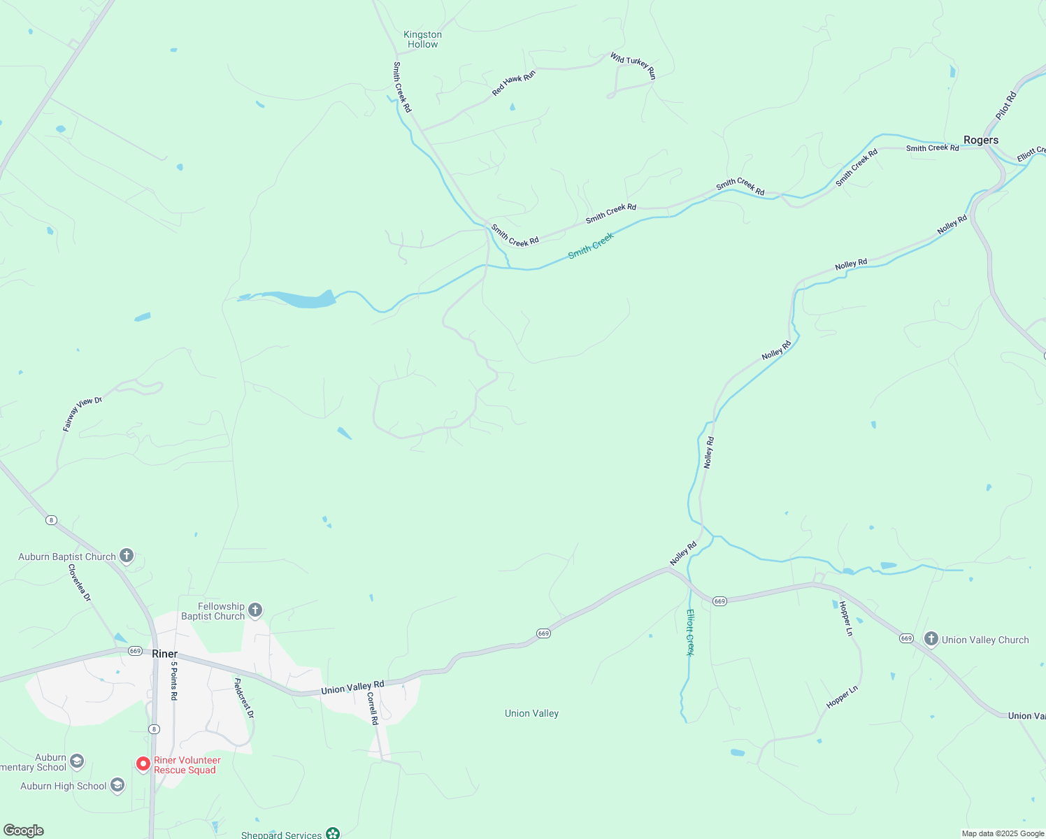 map of restaurants, bars, coffee shops, grocery stores, and more near 3430 Eaglebrook Road in Christiansburg