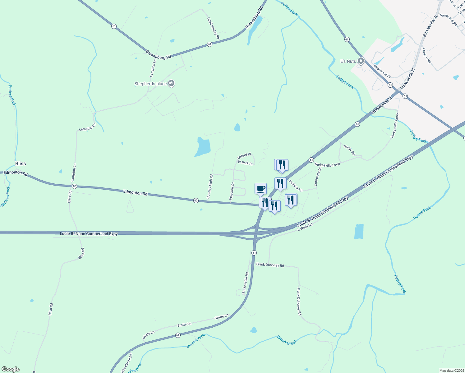 map of restaurants, bars, coffee shops, grocery stores, and more near 59 Pineview Drive in Columbia