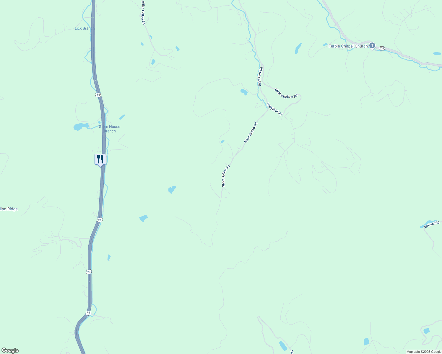 map of restaurants, bars, coffee shops, grocery stores, and more near 9631 Short Hollow Road in Pound