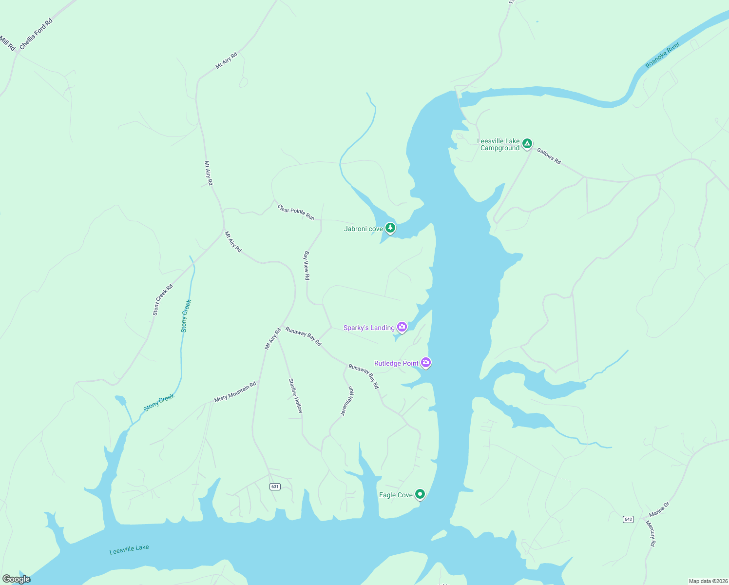 map of restaurants, bars, coffee shops, grocery stores, and more near 544 Hidden Cove Lane in Lynch Station
