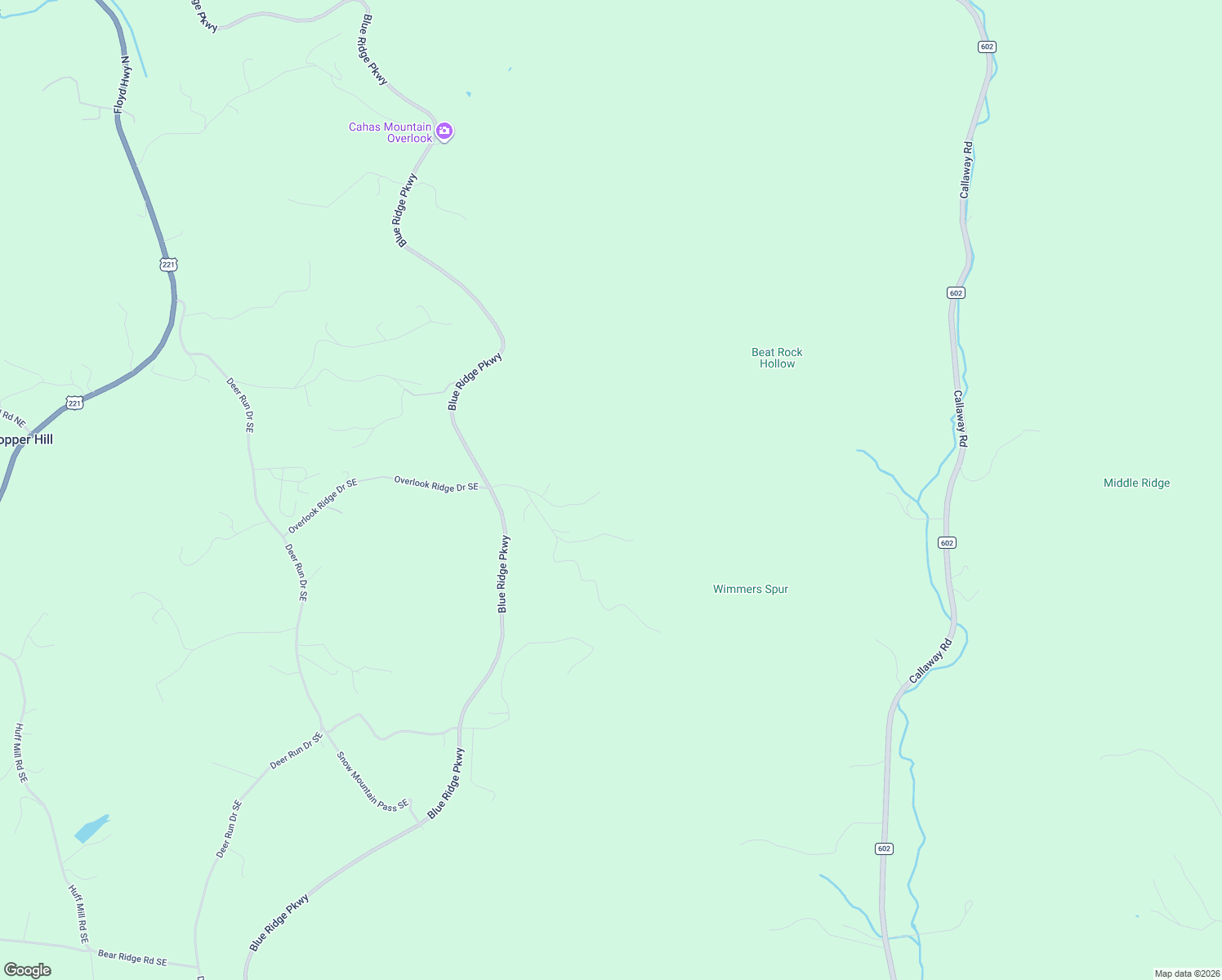 map of restaurants, bars, coffee shops, grocery stores, and more near 337 Overlook Ridge Drive in Copper Hill