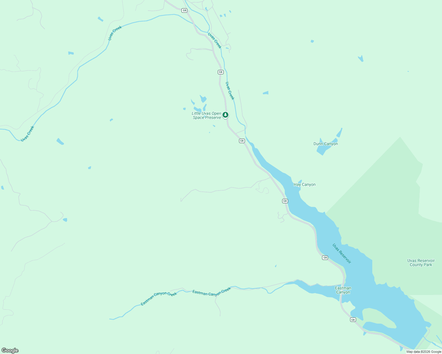 map of restaurants, bars, coffee shops, grocery stores, and more near 15805 Uvas Road in Morgan Hill