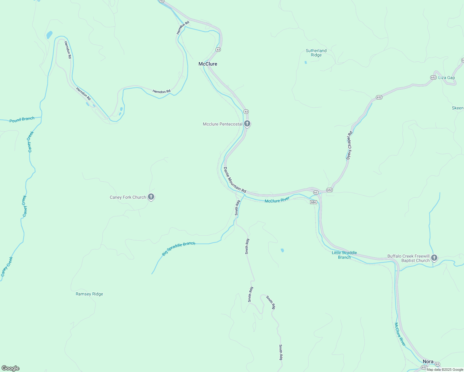 map of restaurants, bars, coffee shops, grocery stores, and more near Highway 63 in Clinchco