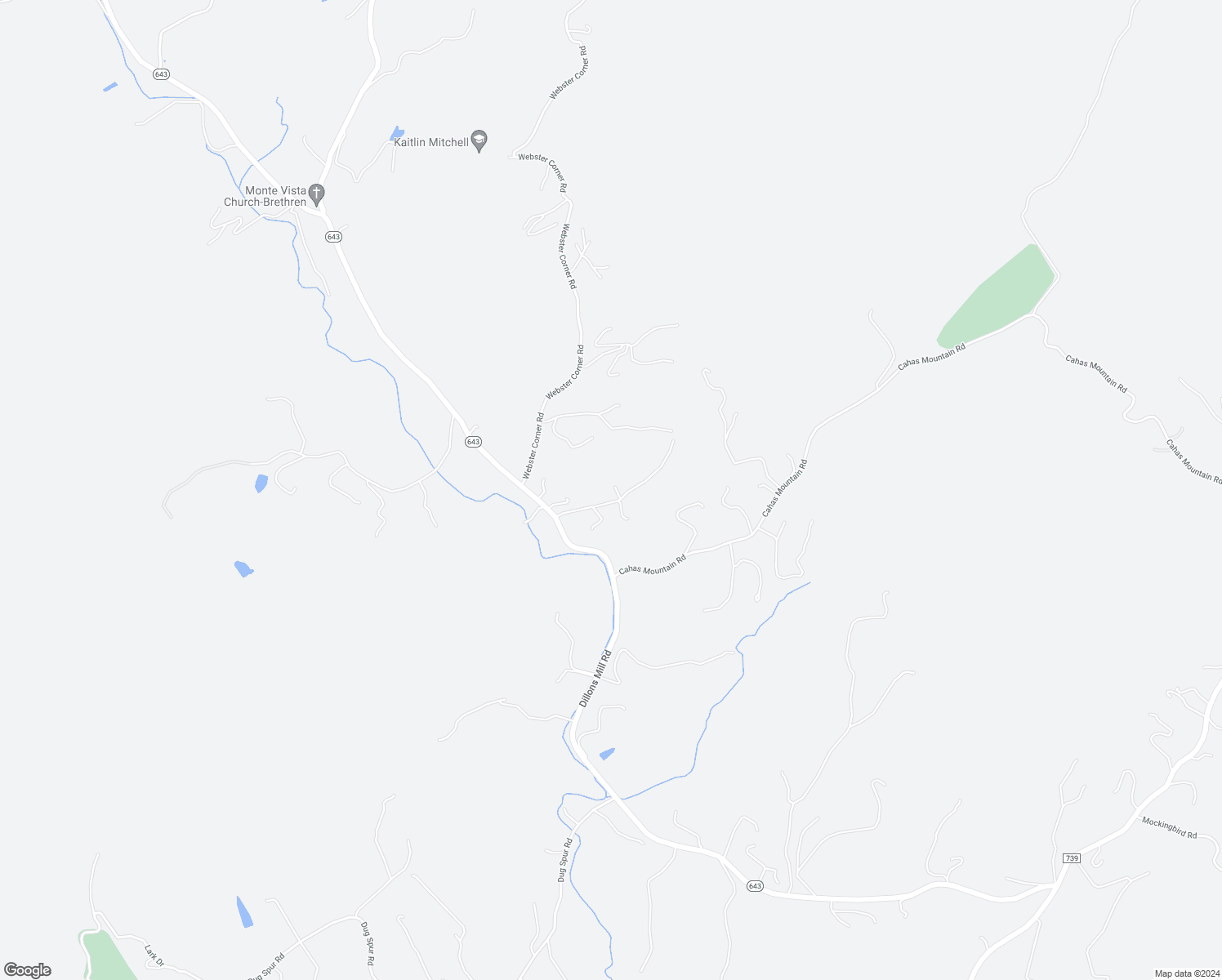 map of restaurants, bars, coffee shops, grocery stores, and more near 211 Spruce Lane in Callaway