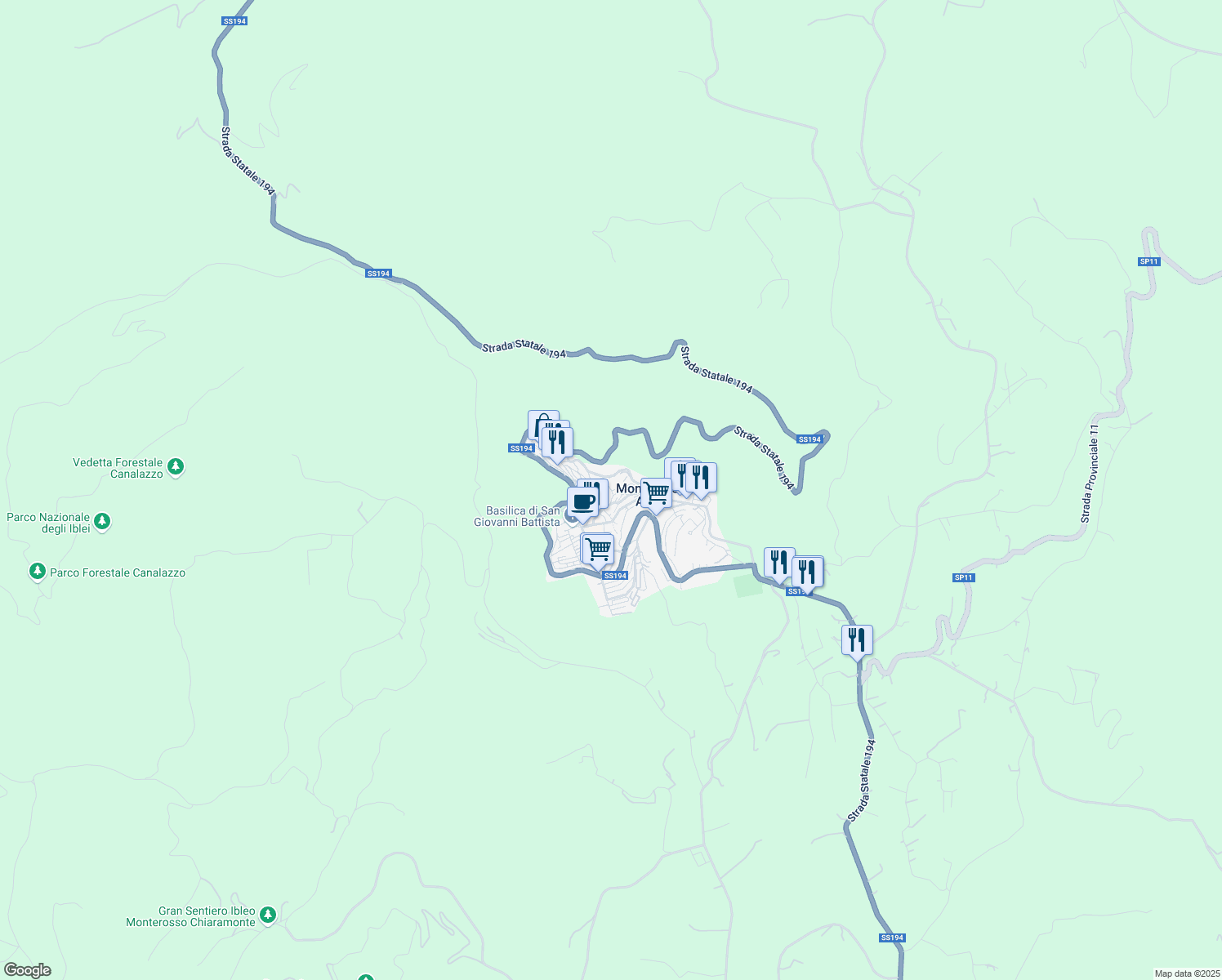 map of restaurants, bars, coffee shops, grocery stores, and more near 97 Via S. Anna in Monterosso Almo