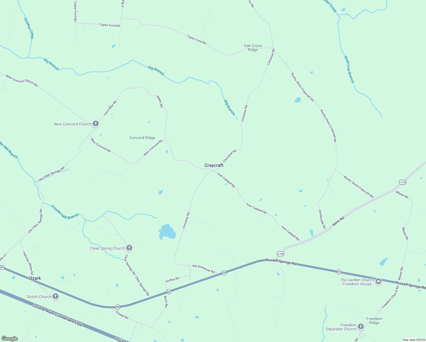 map of restaurants, bars, coffee shops, grocery stores, and more near 3599 New Concord Road in Columbia