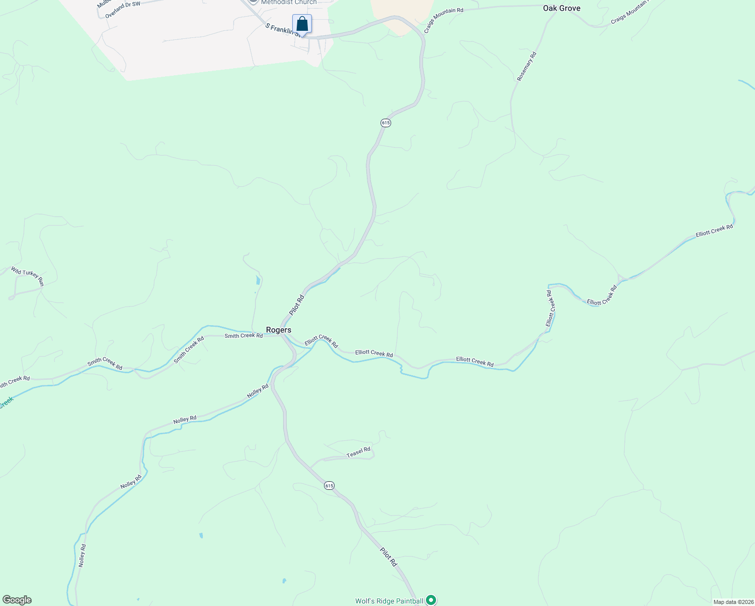 map of restaurants, bars, coffee shops, grocery stores, and more near 376 Declaration Ln in Christiansburg