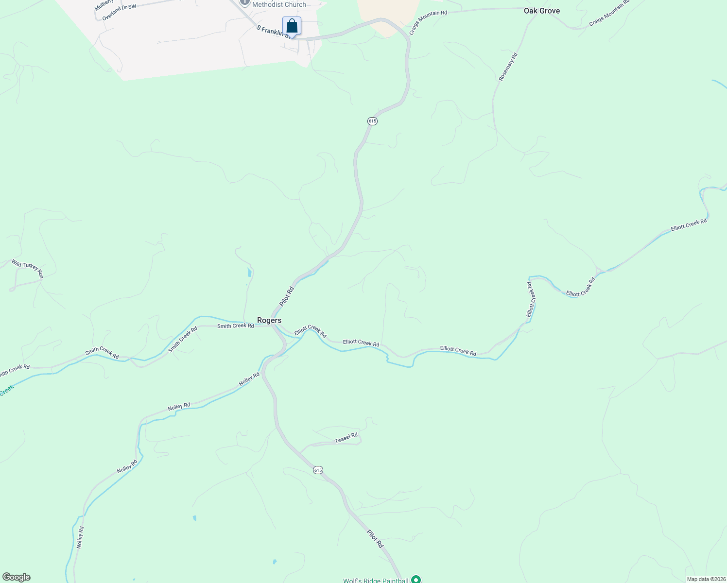 map of restaurants, bars, coffee shops, grocery stores, and more near 376 Declaration Ln in Christiansburg