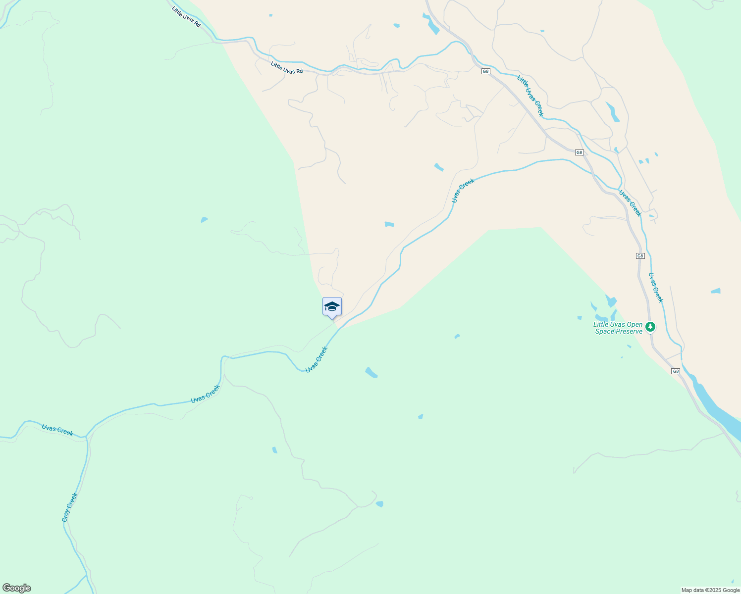 map of restaurants, bars, coffee shops, grocery stores, and more near 5770 Croy Road in Morgan Hill