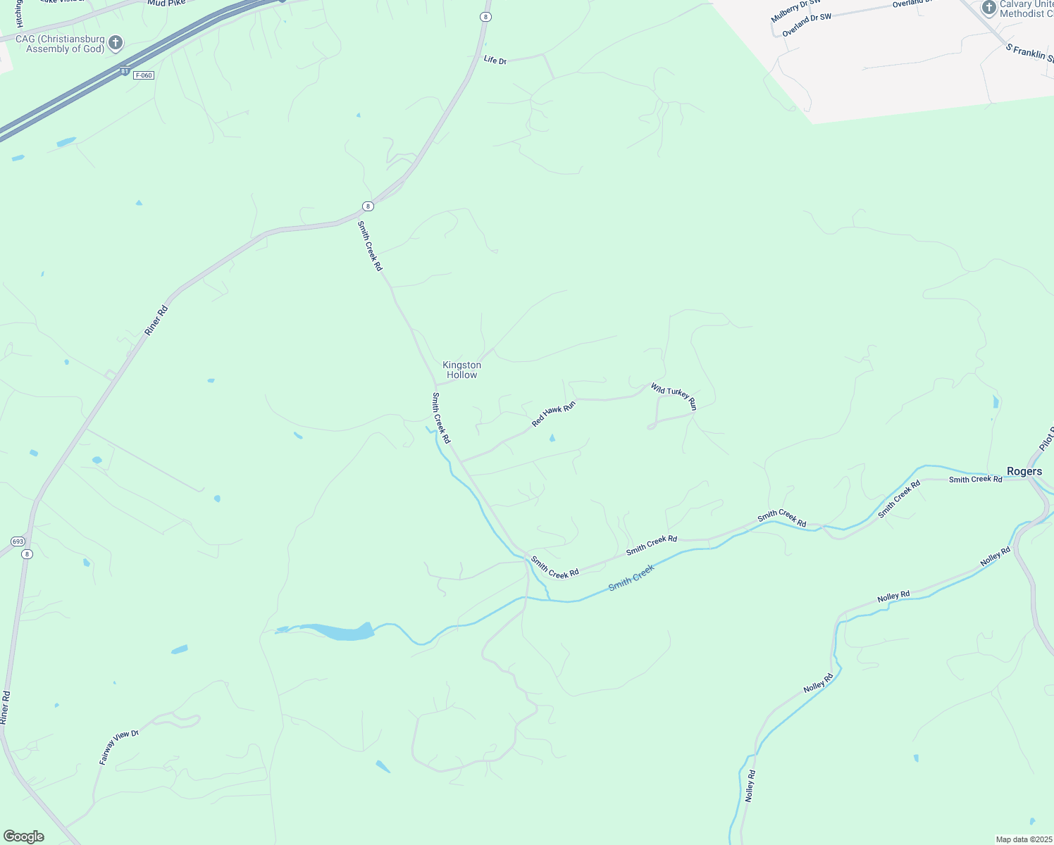 map of restaurants, bars, coffee shops, grocery stores, and more near 1333-1335 Red Hawk Run in Christiansburg