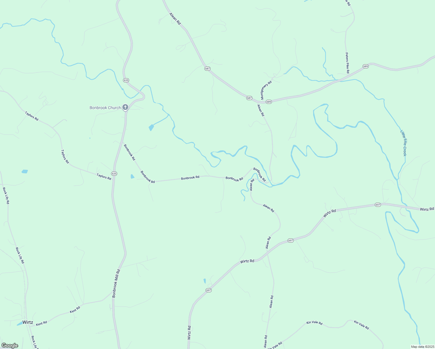 map of restaurants, bars, coffee shops, grocery stores, and more near 895 Bonbrook Road in Wirtz