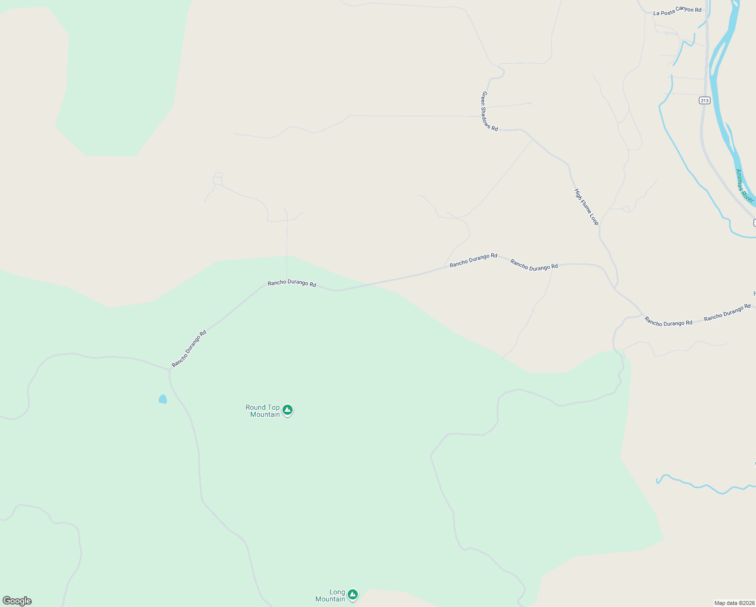 map of restaurants, bars, coffee shops, grocery stores, and more near 2113 Rancho Durango Road in Durango