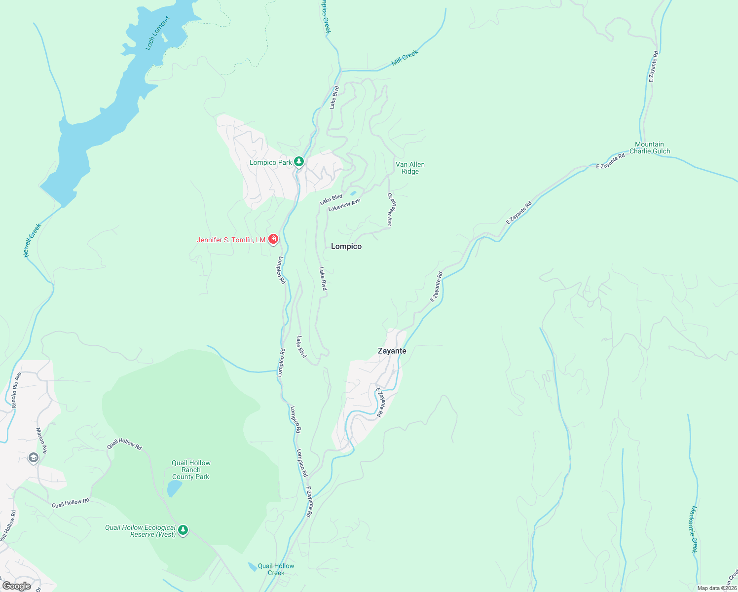 map of restaurants, bars, coffee shops, grocery stores, and more near 9609 East Zayante Road in Felton