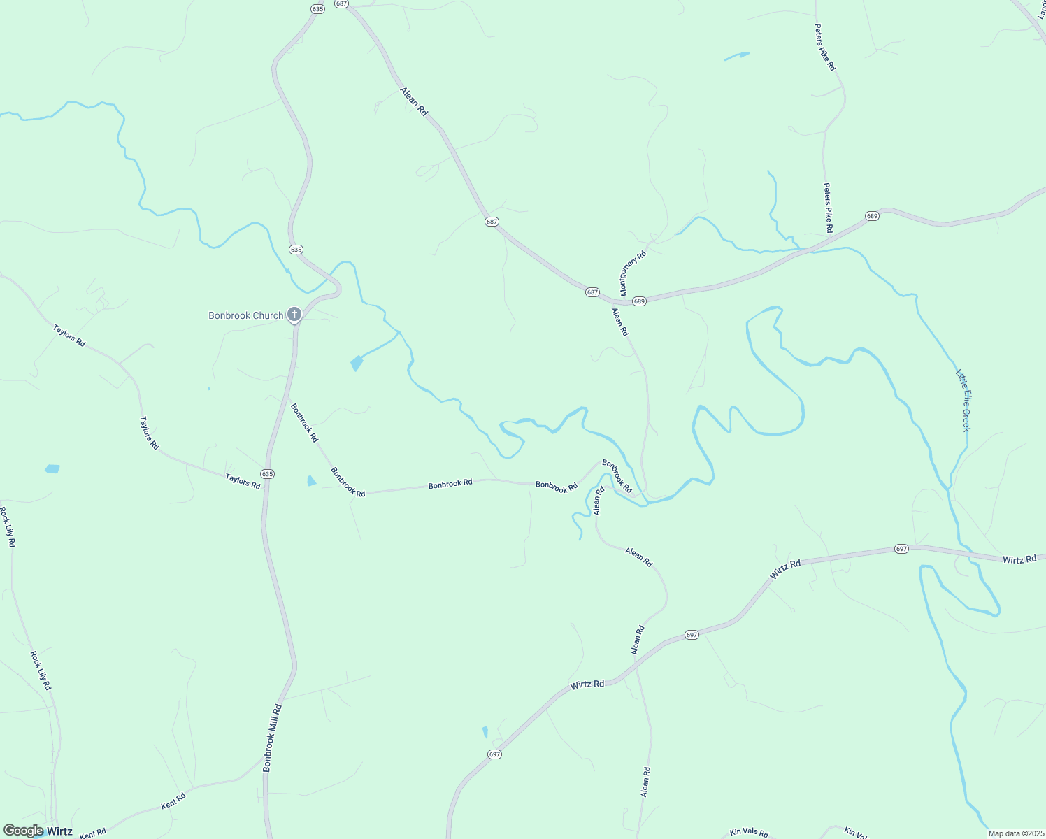map of restaurants, bars, coffee shops, grocery stores, and more near 895 Bonbrook Road in Wirtz
