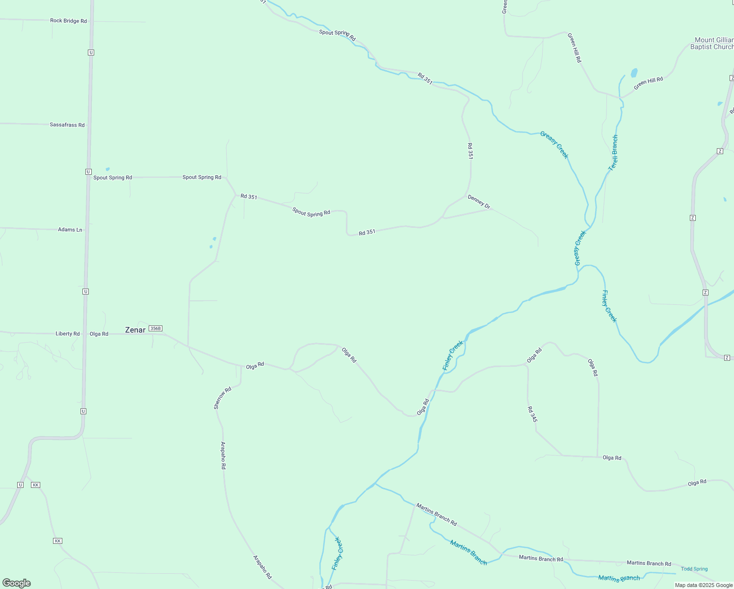 map of restaurants, bars, coffee shops, grocery stores, and more near 1654 Spout Spring Road in Fordland
