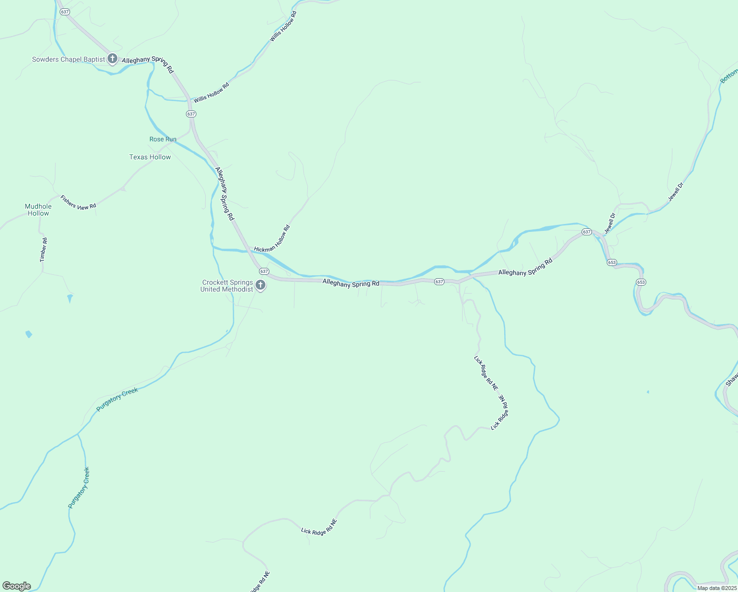 map of restaurants, bars, coffee shops, grocery stores, and more near 3285 Alleghany Spring Road in Shawsville