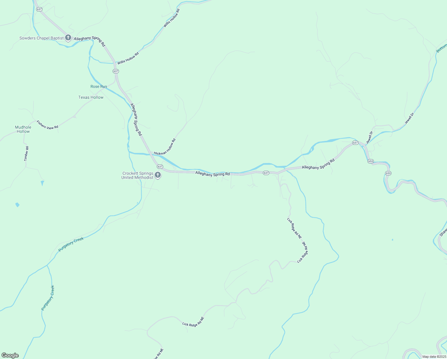 map of restaurants, bars, coffee shops, grocery stores, and more near 3285 Alleghany Spring Road in Shawsville