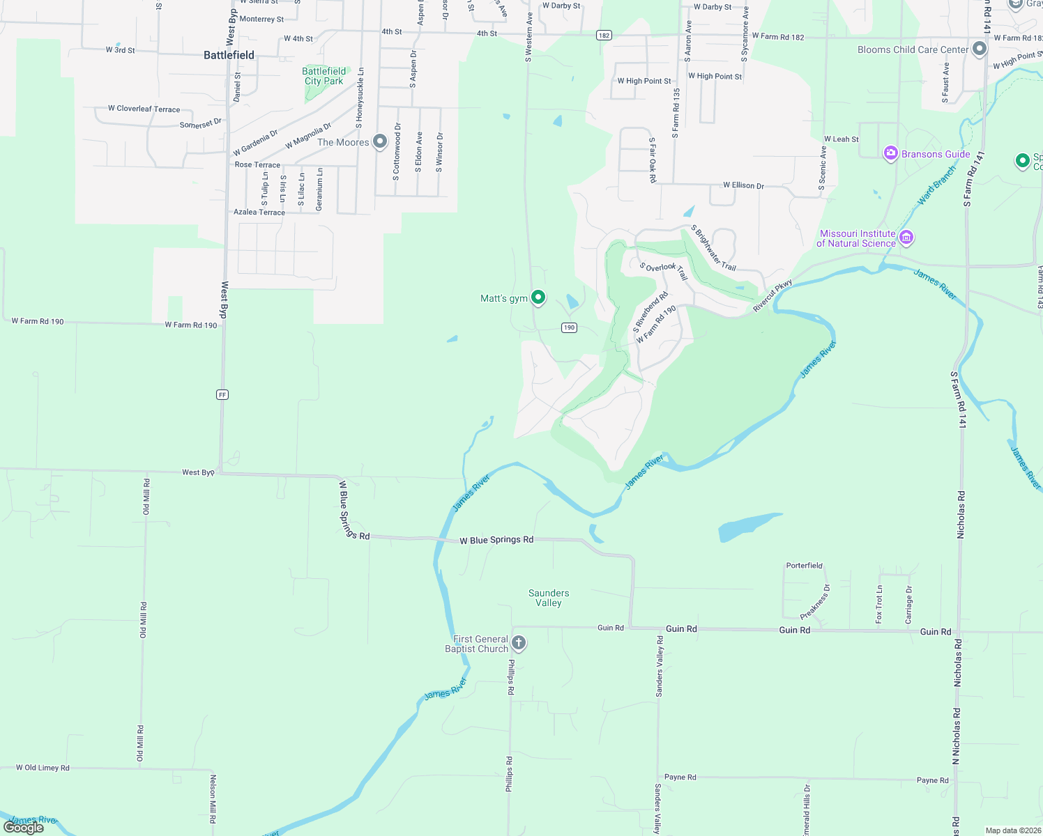 map of restaurants, bars, coffee shops, grocery stores, and more near 3362 S Spring Ct in Springfield