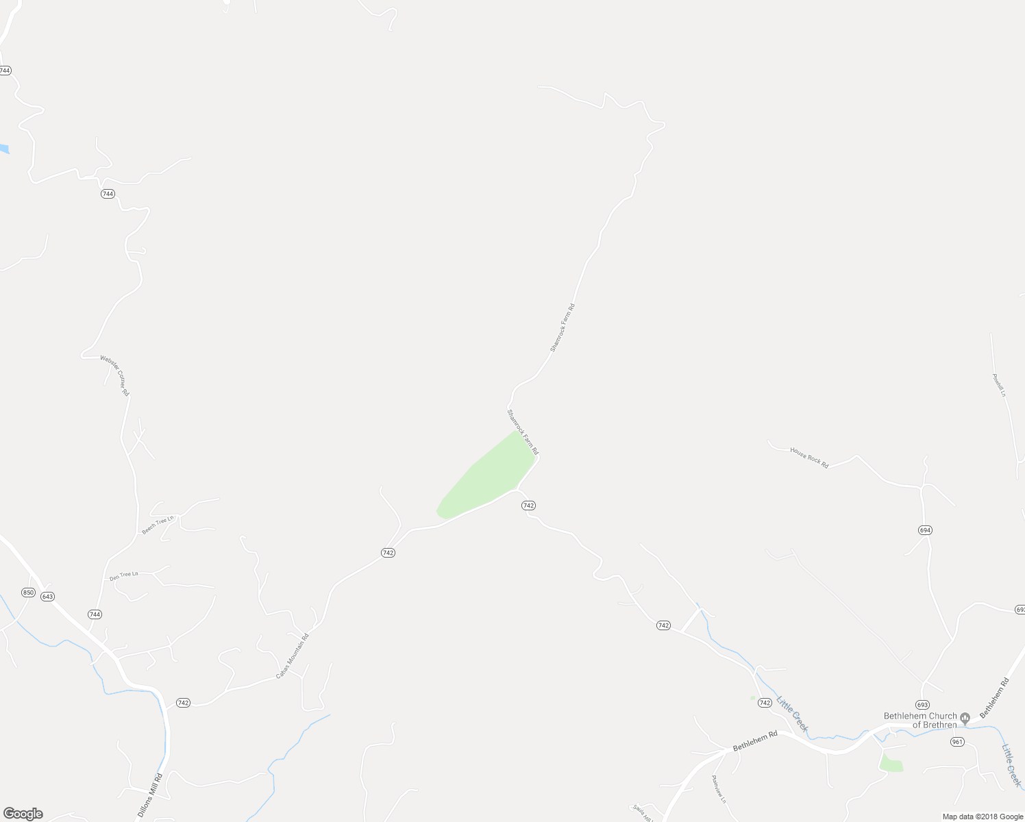 map of restaurants, bars, coffee shops, grocery stores, and more near 1605 Cahas Mountain Road in Boones Mill